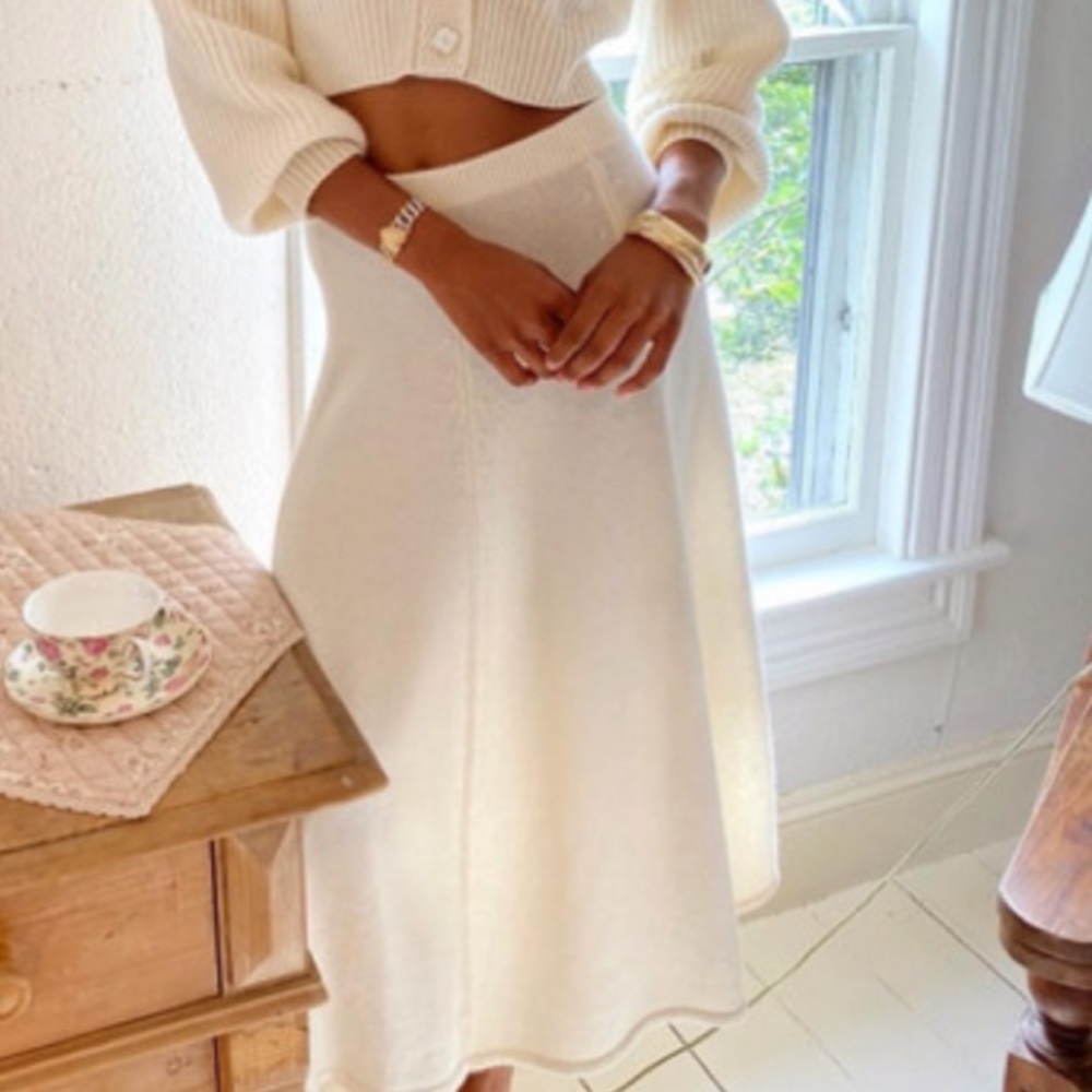 ISO/WTB LSF White Hardin Midi Skirt